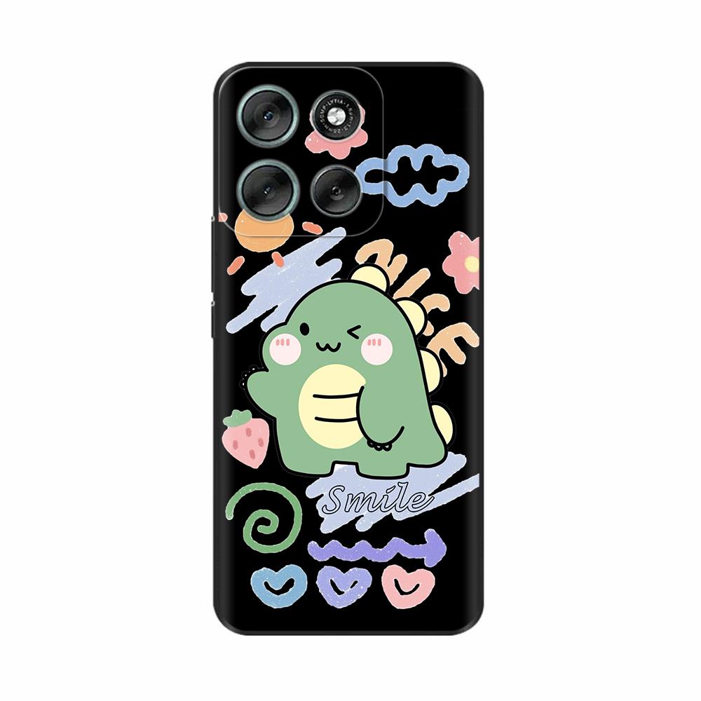 For Motorola Moto G56 5G Case Cute Print Cover Soft Black Silicone Bumper Phone Cases For Moto G86 MotoG86 G 56 Back Cover Funda