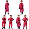 Cosplay do Tema Round 6 Macacão Vermelho com Tecido de Poliéster Para Meninas Fantasia de Halloween