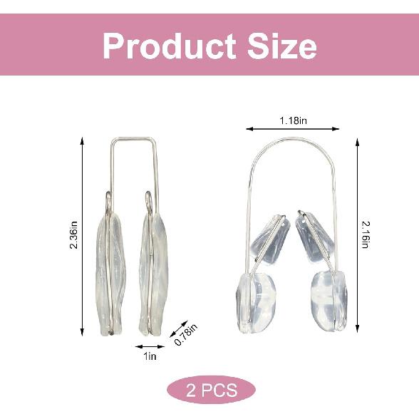 

Nose Shaper Clip 2-Pcs Set Nose Lifter Non-Electric, Beauty Tool, Painless Lifting Correction(Transparent Double Head * 1, Single Head * 1)