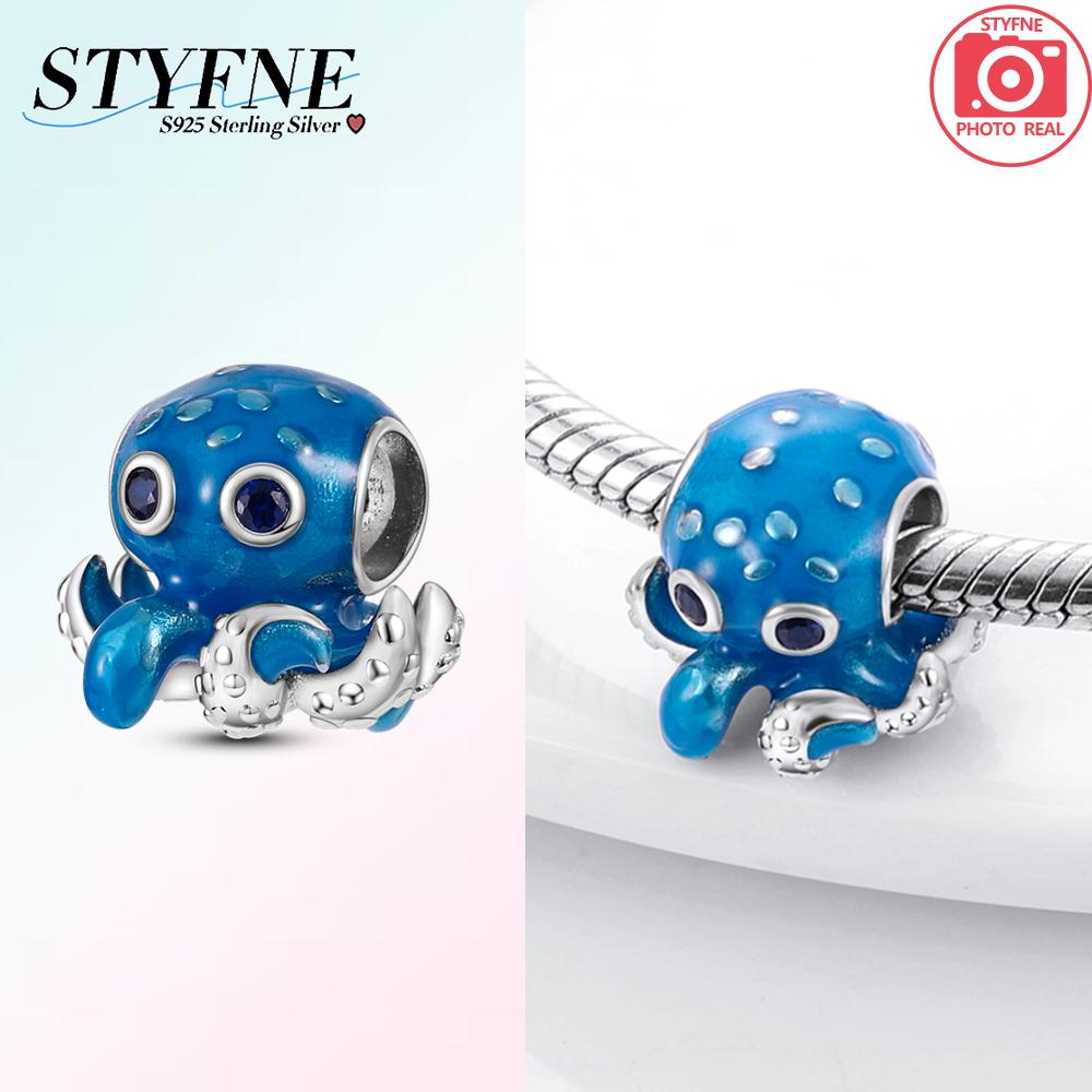 

Оригинальный Синий Осьминог Хвост Морская Звезда Животное Морской Конёк Бусины Шарм Подходит к Браслету Женский Подарок на Годовщину Аксессуар Украшение