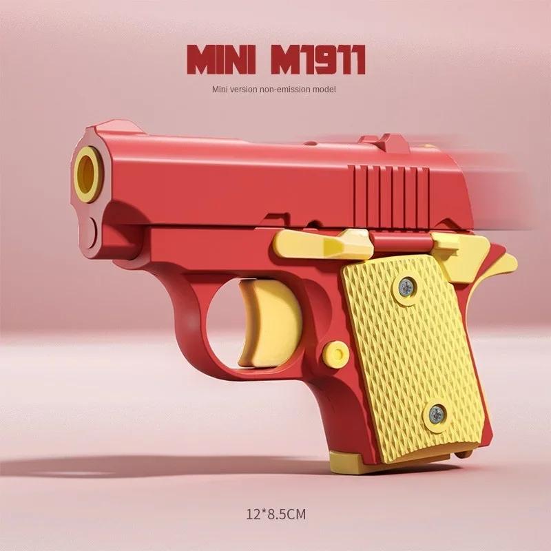 Dětské pistole Model 3D Mini 1911 Gravitační potisk Fidget Hračka pro děti Dospělí Hračka proti stresu Děti Dekompresní dárek