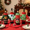 Christmas Wine Bottle Covers - Festive Knitted Decorations for Holiday Table Setting