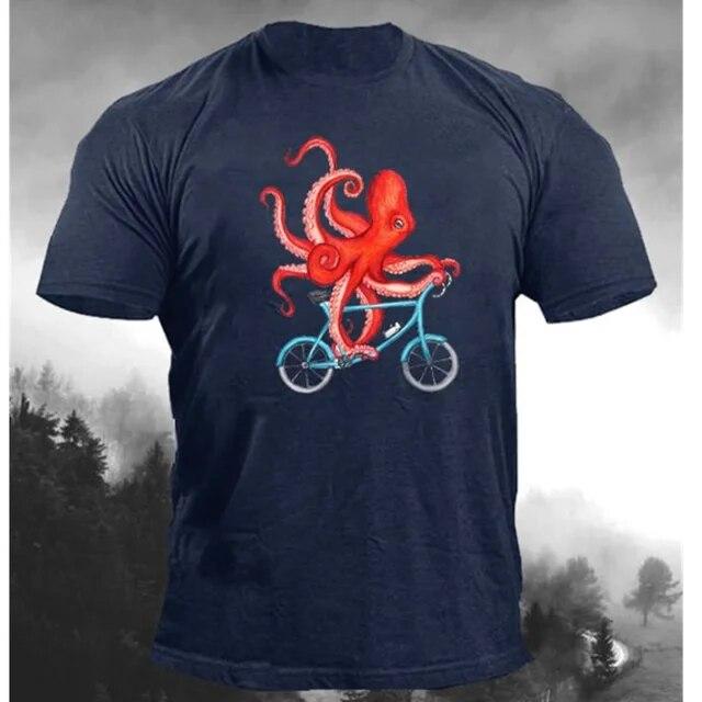 Vintage Herren T-Shirt 3D Schädel Fisch Druck Schreckliche Männer Kleidung Sommer Casual Kurzarm Straße Coole Tops Übergroße Sweatshirt