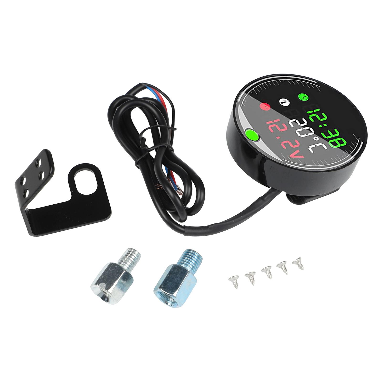 Цифровой дисплей Вольтметр Измеритель температуры окружающей среды Интегрированный прибор приборной панели Мониторинг производительности мотоцикла China Mainland