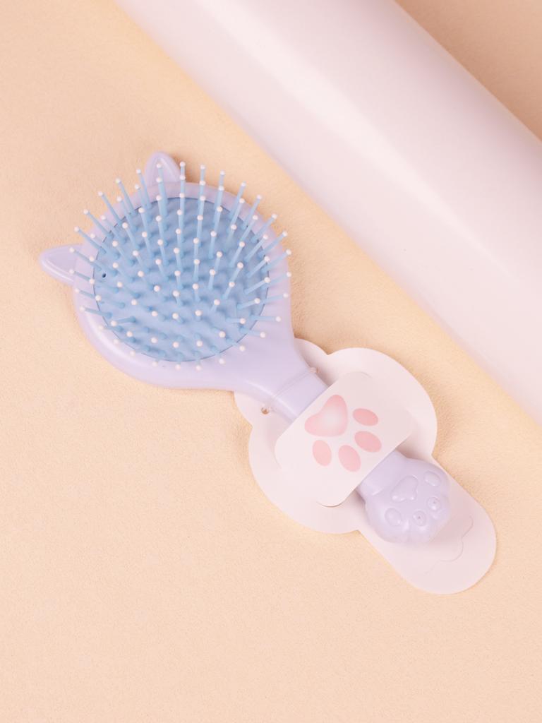 Portable Kawaii Cat Shaped Anti-static Airbag with Mirror Comb, Salon Hair Styling Airbag Mirror Comb Special for Real Hair Wigs