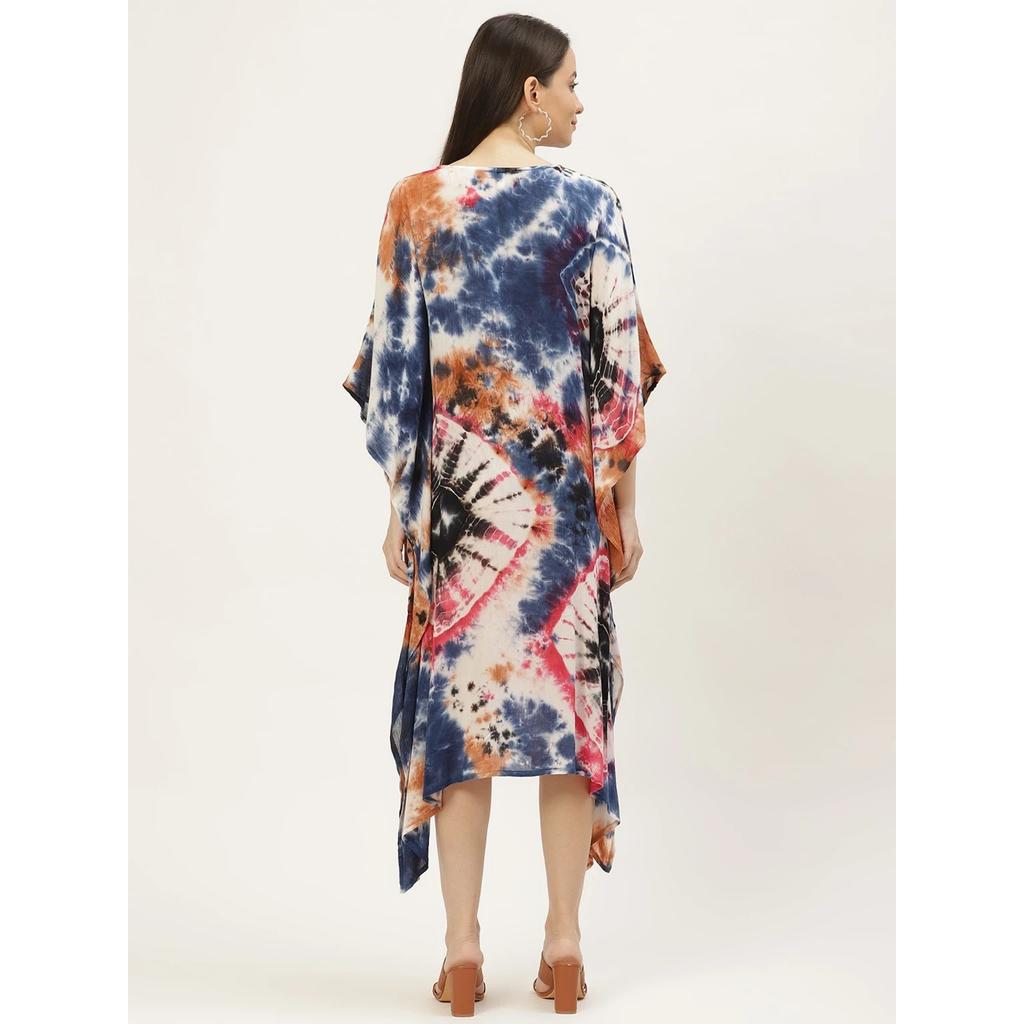 Women Kaftan Multicolor Kaftan Dress Indian Bollywood Party Wear Kimono Kaftan
