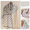Korean Atmosphere Scarf for Women's New Spring and Summer Style Mulberry Silk Screen Printed Shawl Gift for Elders
