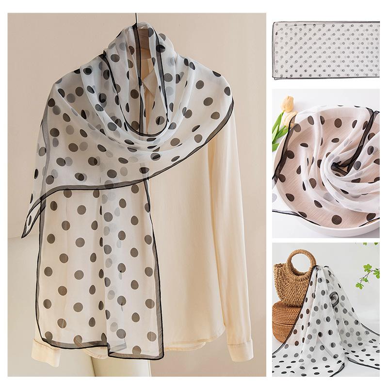 Korean Atmosphere Scarf for Women's New Spring and Summer Style Mulberry Silk Screen Printed Shawl Gift for Elders