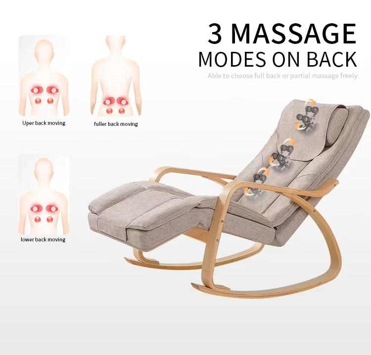 Ergonomic Massage Rocker Recliner Chair Heat And Vibration Neck Back Massage Removable Comfy Overstuffed Living Room Lounge Chai