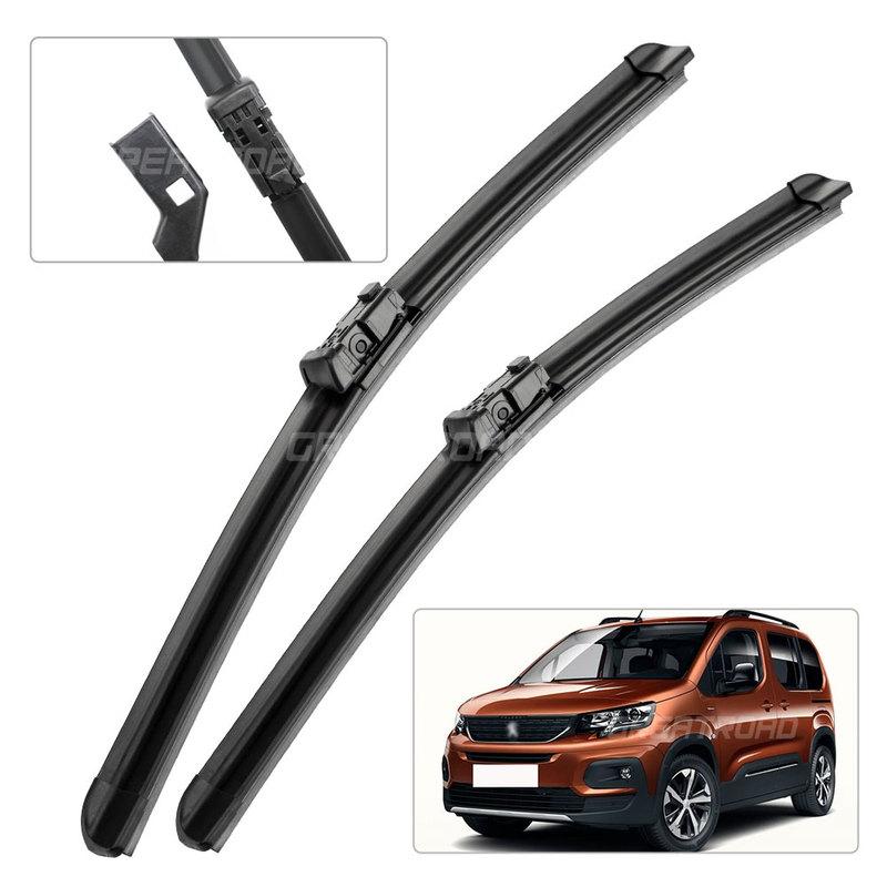 For Peugeot Rifter 2018-     Wiper Front Wiper Blades Windshield Windscreen Window Brush 26"+17"