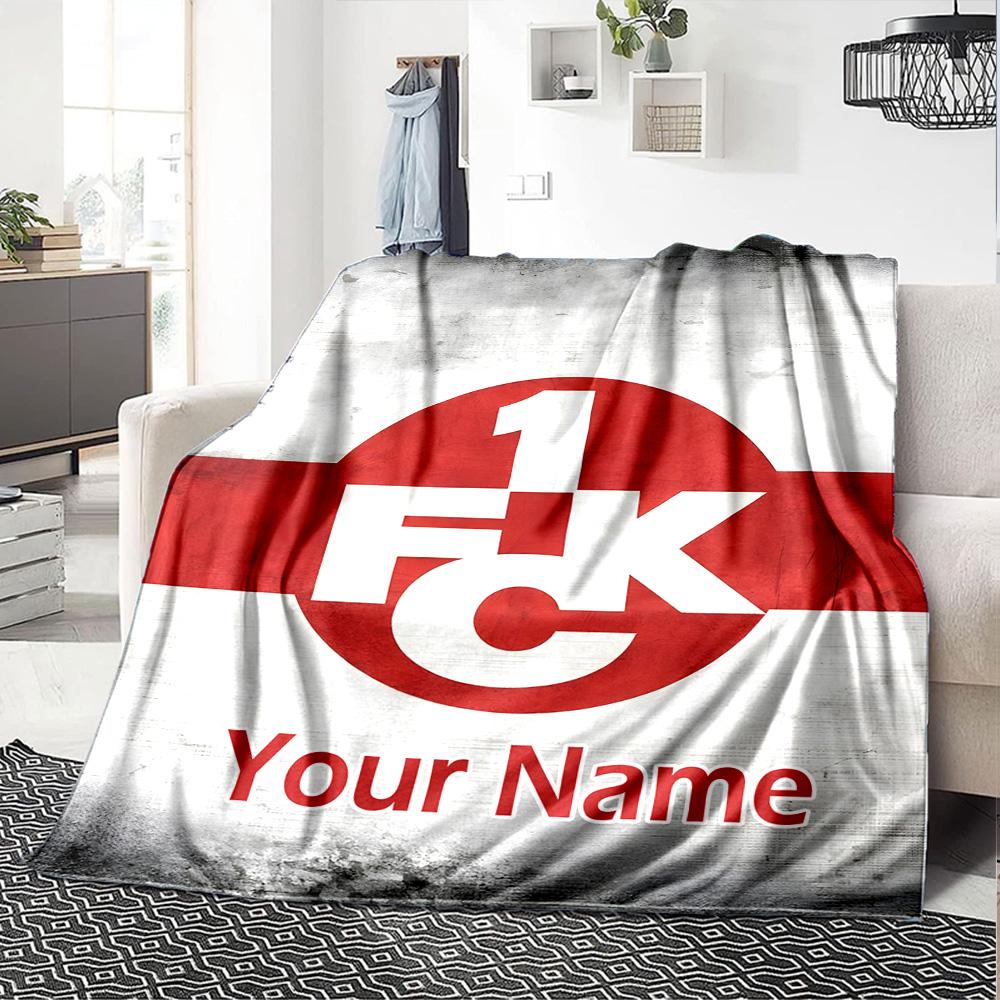 1pc 1.FC Kaiserslautern Blanket with Custom Name, Gift, for Men and Women, Soft Blanket, Good for Sofa Bed Couch Travel, Lightweight Flannel Blanket