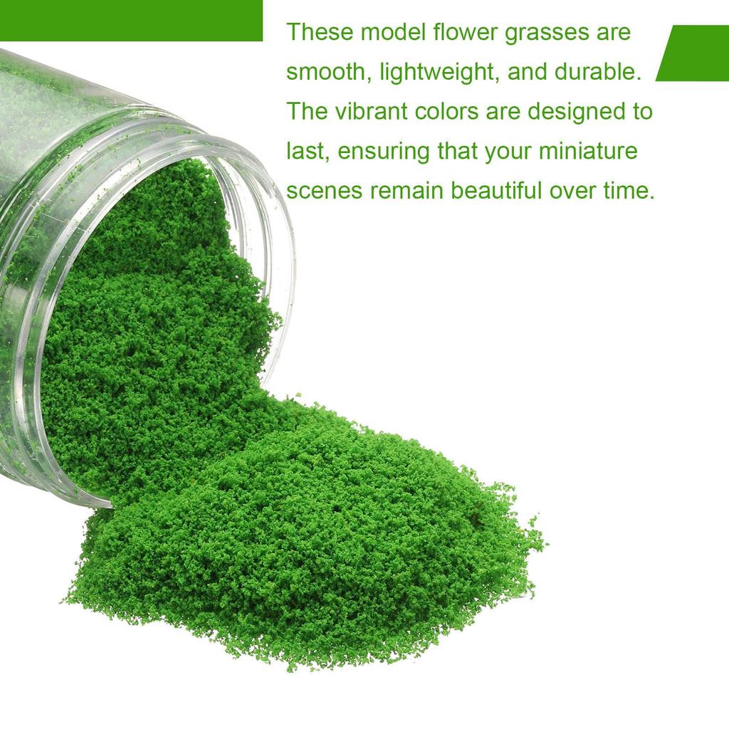CoCud Model Grass and Terrain Powder, 185ml Capacity, Fake Miniature Flowers, Plants, and Sponge Green - (Uses: DIY Dollhouse, Fairy Garden, Model