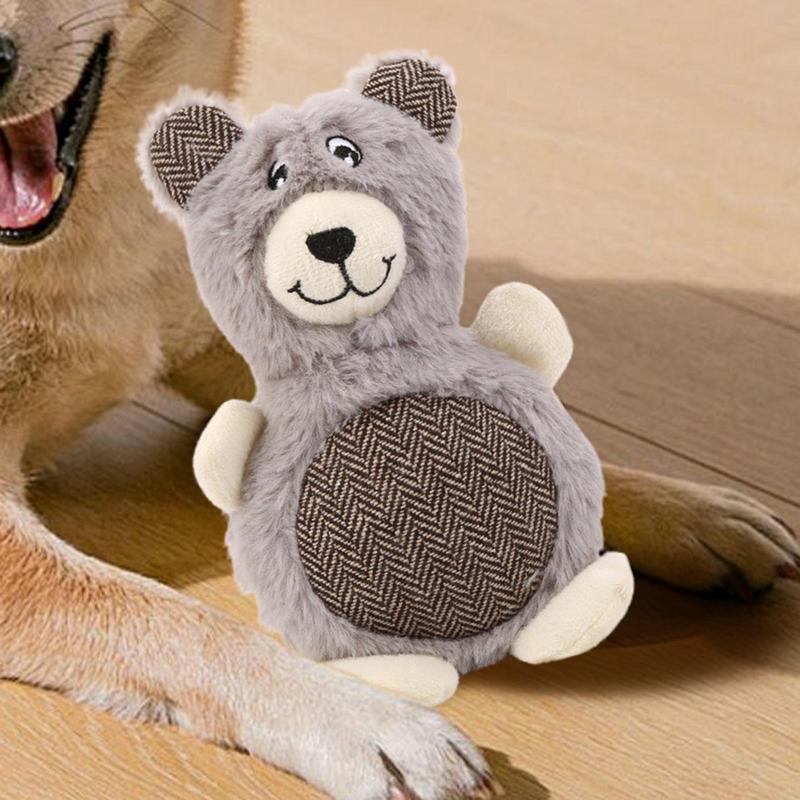 Stuffed Dog Toys Animal-Shaped Plush Stuffed Dog Toy Interactive Puppy Comfort Toy Lovely Pet Chewing Toy For Holiday Birthday