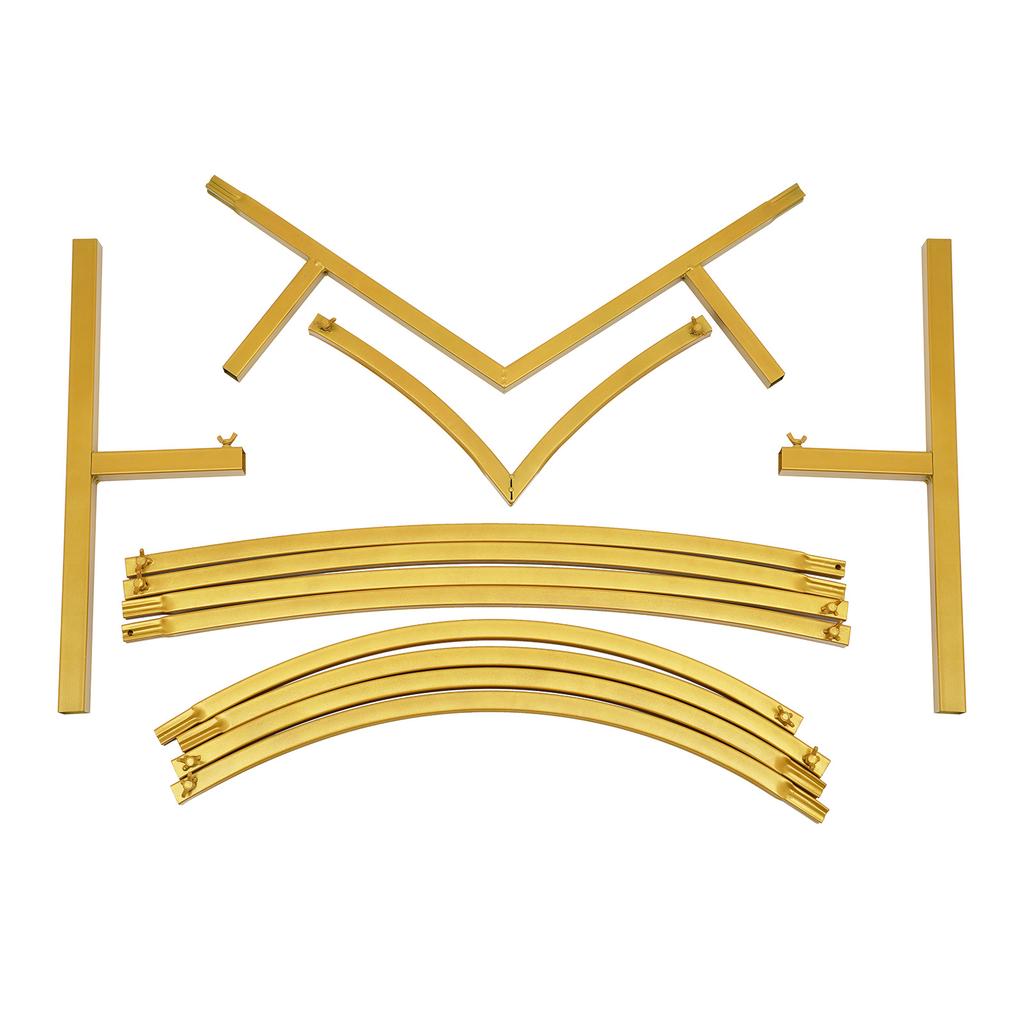 Gold Metal Wedding Heart Arch Stand, Heart Backdrop Stand, Love-Shaped Arch Rack Kit, Love Balloon Column Arch Frame with Base