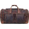24" Reisetasche im klassischen Vintage-Stil mit modernem Retro-Look, dickes vollnarbiges Rindsleder, handgefertigtes Leder, fürs Fitnessstudio, Weekender, Reisegepäck