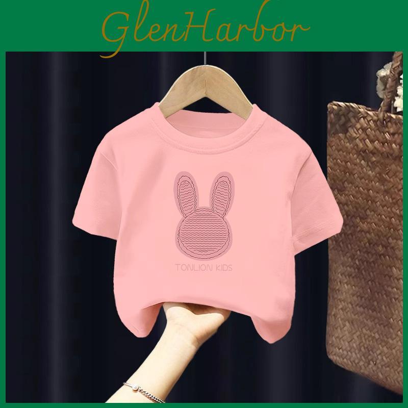 Tshirt Girls Short New Sleeved Summer Childrens Clothing Pure Cotton Tshirt Clothing Childrens Summer