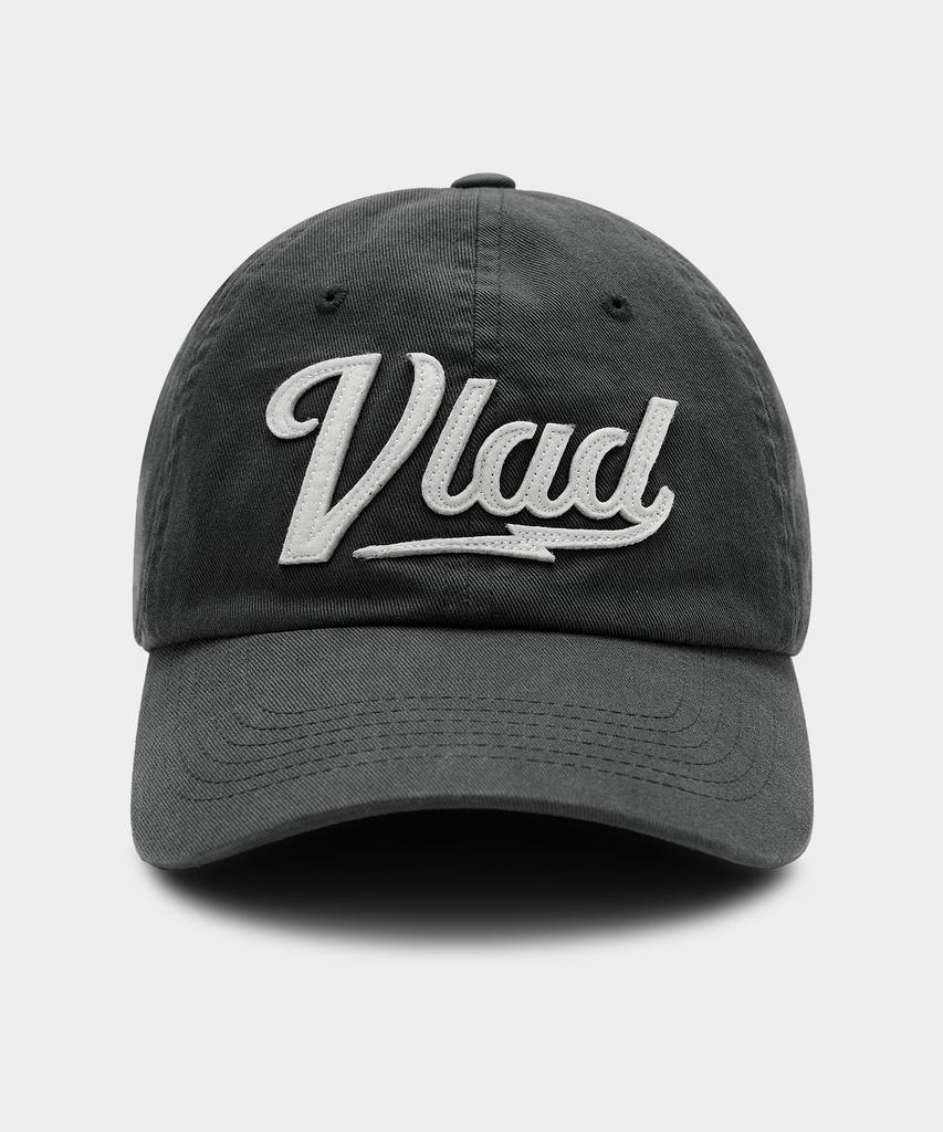 Dimiteulibeullaeg Vlad Washed Applique Ball Cap_Charcoal