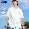 JEEP SPIRIT Herr Oxford Kortärmad Casual Skjorta
