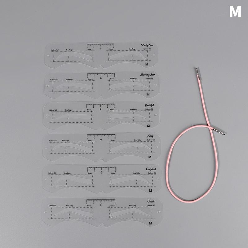 

12Pcs Reusable Eyebrow Mold Multifunctional Eyebrow Drawing Guide Card Diy Eyebrow Makeup Tools For Beginner M