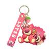 Portachiavi Ciondolo Orso Fragola Ciondolo Carino Cartone Animato per Borsa Ciondolo per Chiavi Auto a Cartoni Animati