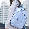 Skechers Basic Logo Sports Casual Polyester Backpack Unisex Backpacks Sky-Blue L319U033-0026