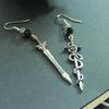 Asymmetrical Sword Earrings Vintage Sword Earrings for Women Girls Jewelry Gift