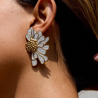 Böhmische Geometrische Blumenohrringe Strand Vintage Styles Hängende Ohrhänger für Trendige Frauen Tägliche Schmuckstücke
