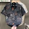 New Men's Summer Shirts Loose Trendy Versatile Cool Looking Shirts with Stylish Prints Casual Short Sleeved Shirts