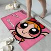 Cartoon P-Powerpuff G-Girl Niedliche Fußmatte INS Stil Weicher Schlafzimmerboden Haus Waschküchenmatte Rutschfeste Haushalts Teppiche