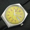 JAPAN 6309A VINTAGE SEIKO 5 AUTOMATIC MENS YELLOW COLOR DIAL WATCH A702739-1