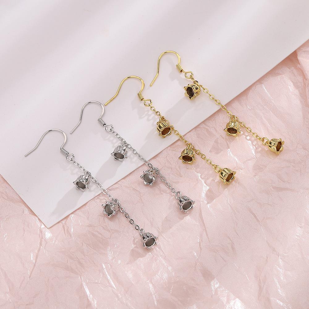 Long Lily Of The Valley Earrings Mori Sweet Flower Ear Hook Retro Court Style Tulip Fringed Earrings Female