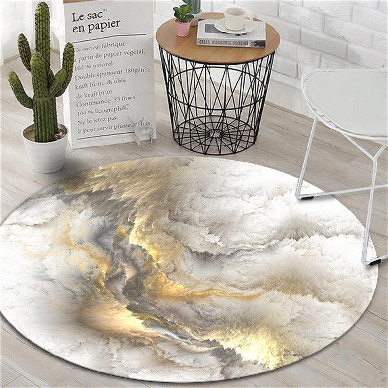 Children's Room Coffee Table Carpet Living Room Chair Cushion Non-slip Abstract Colorful Cloud Cushion Round Carpet