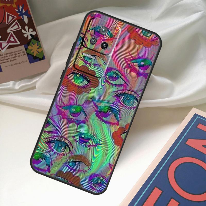 

Eye Illustration Case For POCO X6 Pro M6 X5 X3 M5s F3 F5 Xiaomi 14 Ultra 13 12 Lite 11T 12T 13T Pro Coque POCO X3 Pro