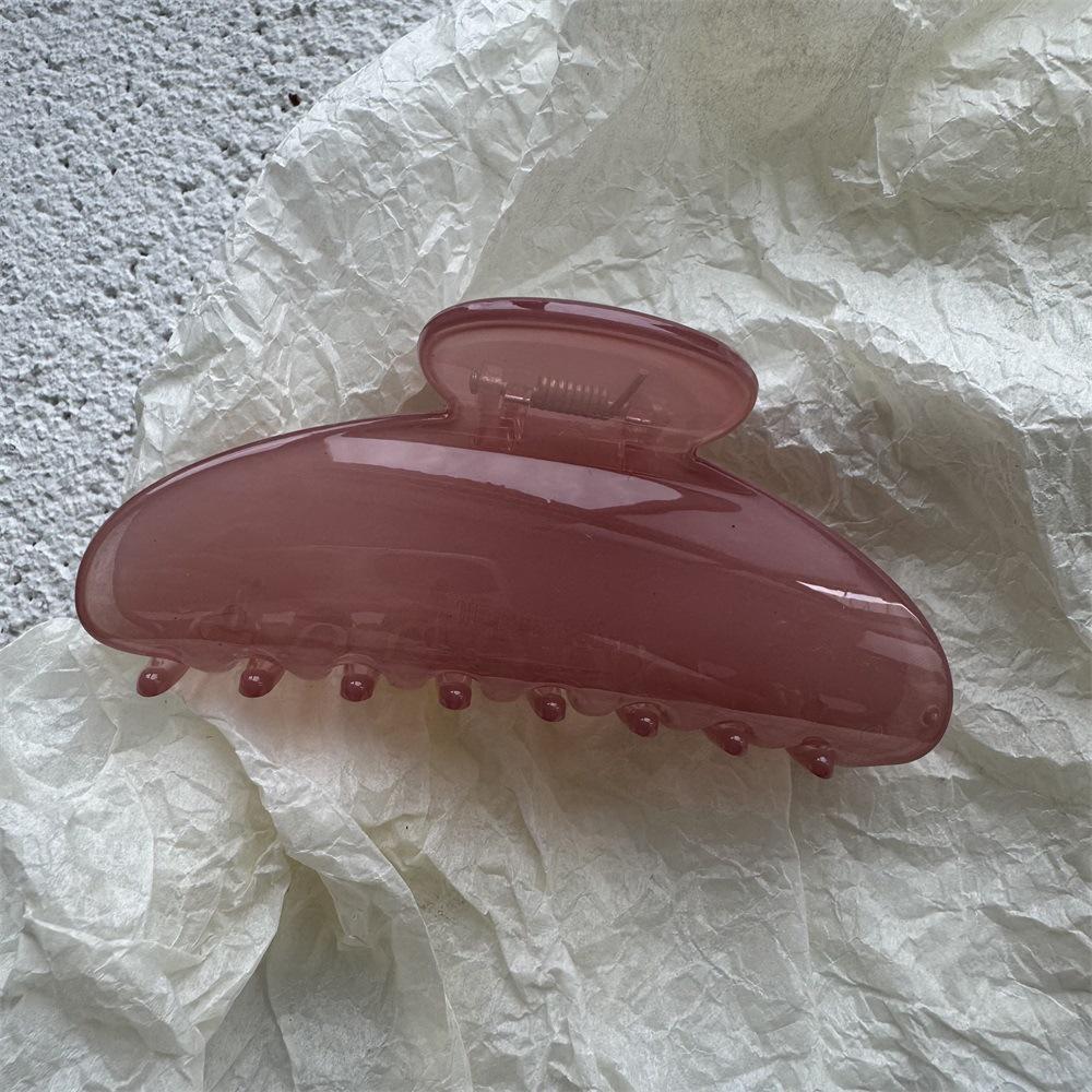 Korean Style Minimalist Semi-Circular Hair Clip for Women - High-End Summer Updo Shark Clip