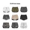 Shorts de Corrida ao Ar Livre Masculino Plus Size com Camada Dupla e Múltiplos Bolsos