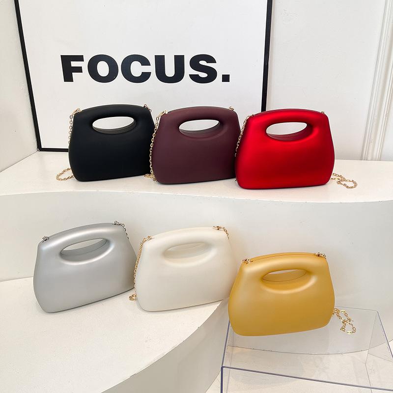Luxury Designer Evening Clutch Gold Acrylic Women Handbags Fashion Shoulder Bag Flap Half Moon Wedding Purses Party Tote Ladies