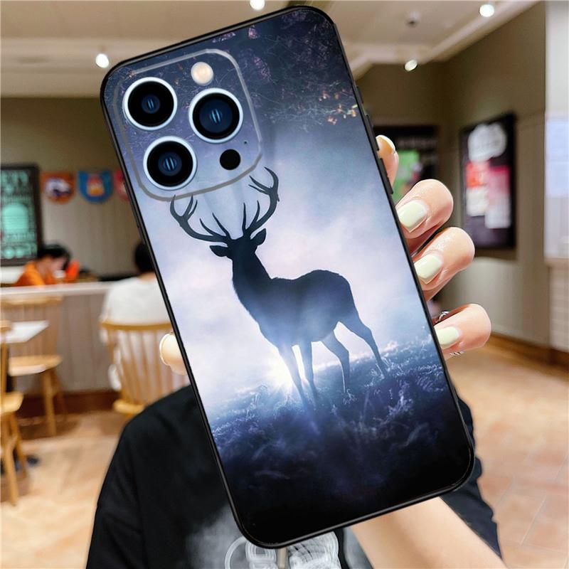

Animal Deer Case For iPhone 17 15 14 13 12 11 16 Pro Max Mini Plus 16e 17 Air Bumper Cover Accessories iPhone 17Pro MAX