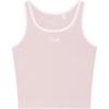 Sport Fashion Casual Color Block Everyday Versatile Comfortable Fitted Knit Vest Women Tops Clay-Pink F11W429116-BPK