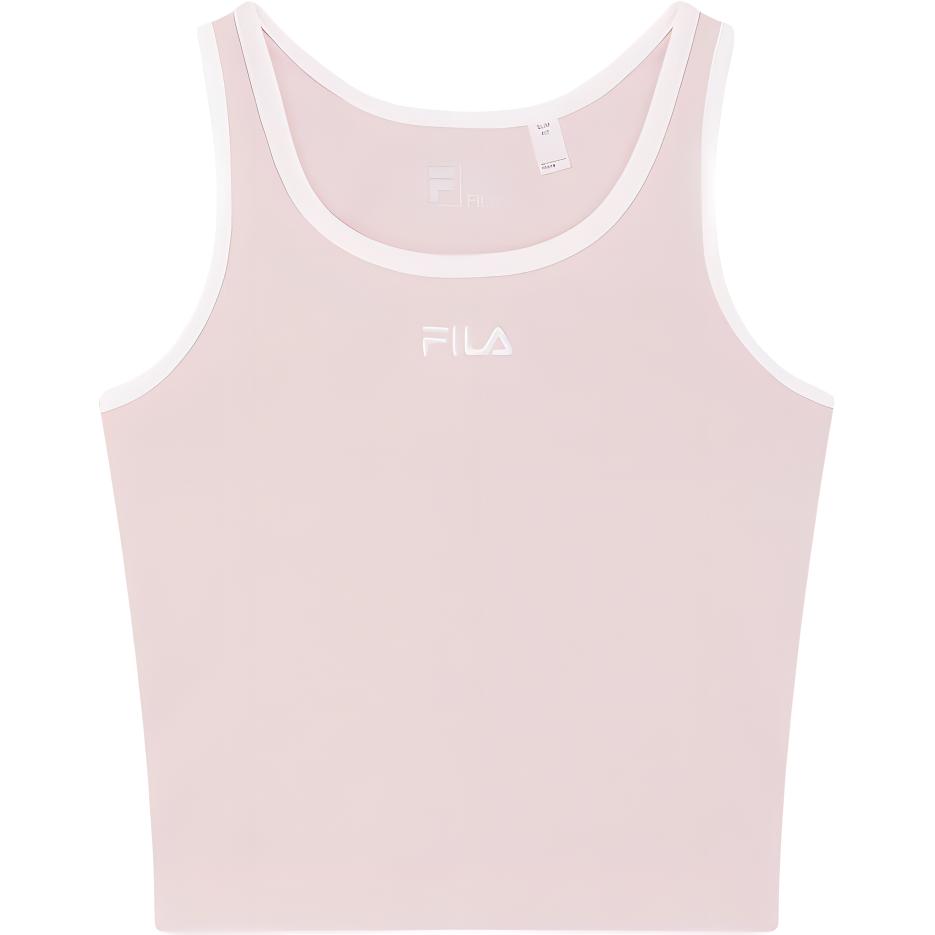 Fila Спорт Мода Повседневный Колорблок На каждый день Универсальный Удобный Приталенный Вязаный Жилет Женские топы Кирпично-розовый F11W429116-BPK L
