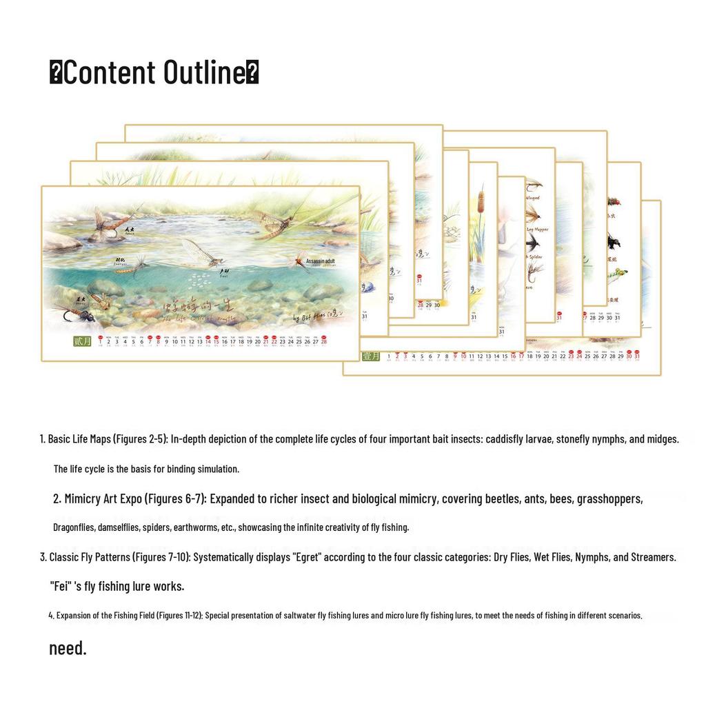 White Egret Fly Fishing Desk Calendar 2026-2027: Extended Collector's Edition with Ultra-Long Battery Life
