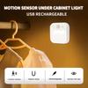 White Color Motion Sensor Light Square Shape Rechargeable Light Magnetic Light  Stairs