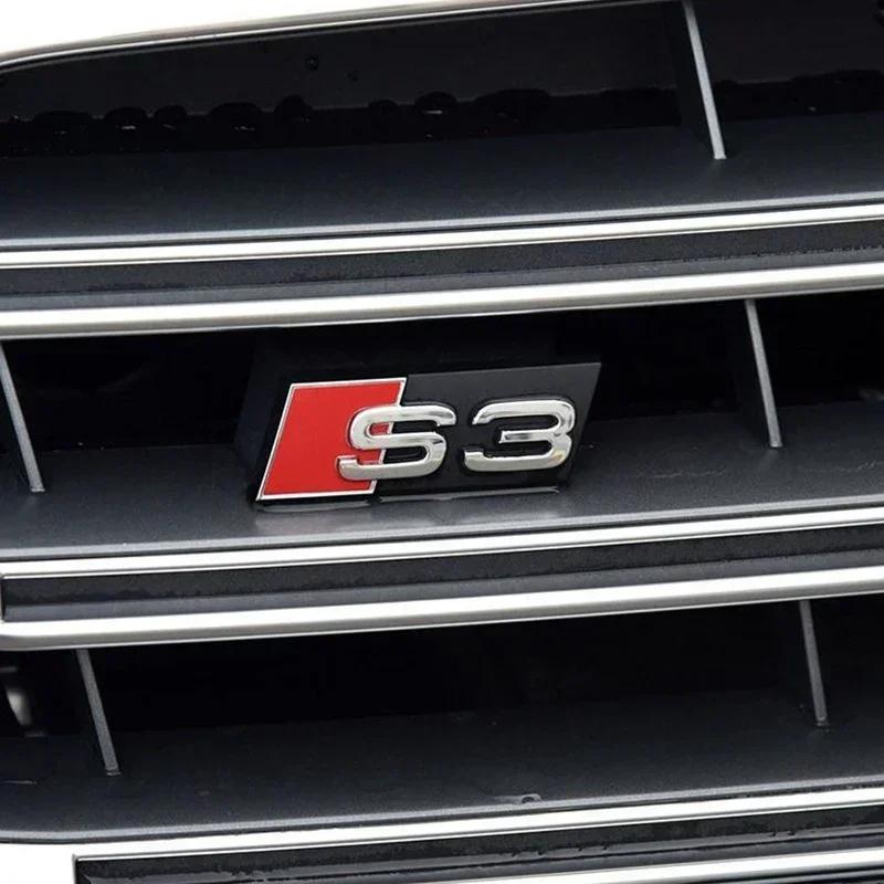 Car Accessories Front Grille Emblem for Hot Sline 8 A4L A4 A5 A6L A1 A3 S3 S4 S5 S6 S7 SA6 A7 SQ5 SQ7 SQ3 Logo Badge Styling