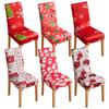 Christmas Chair Cover Digital Printing European And American Applicable High Chair Back Dining Chair Cover Atmosphere Decorative Elastic Chair Cover