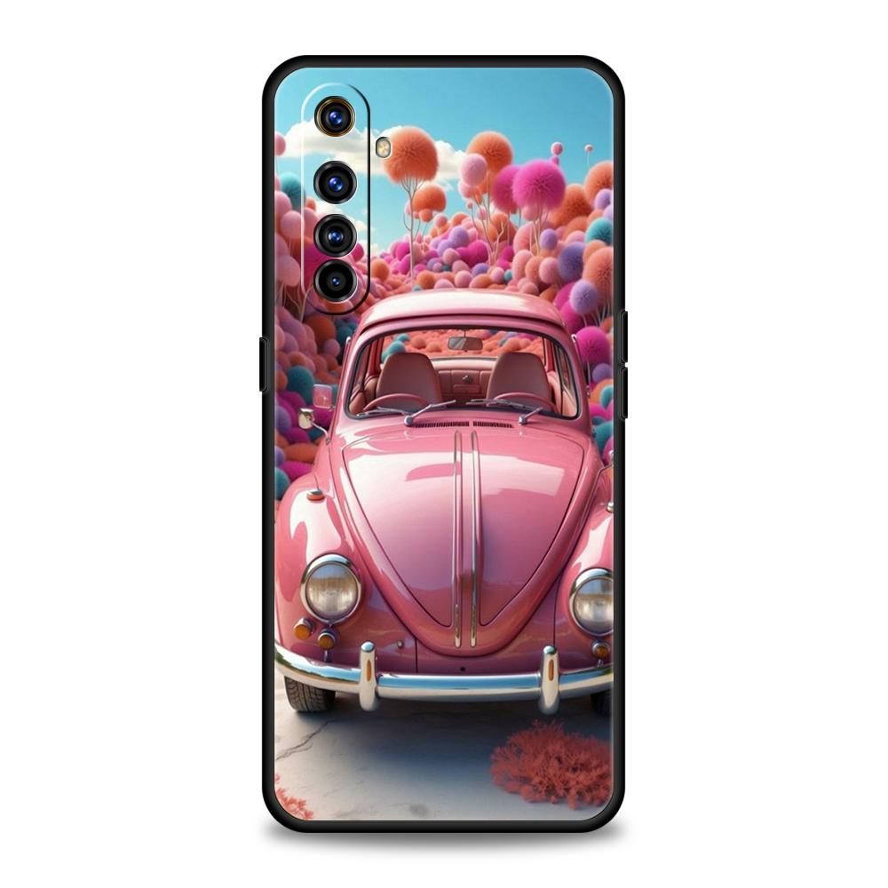 

Phone Case For Oppo A17 A31 A54 A57 A78 A79 A80 A98 Find X5 X6 Reno 7 8 10 11 12 13 F Pro 5G Soft TPU Fashion Pink Car Pattern Oppo A17