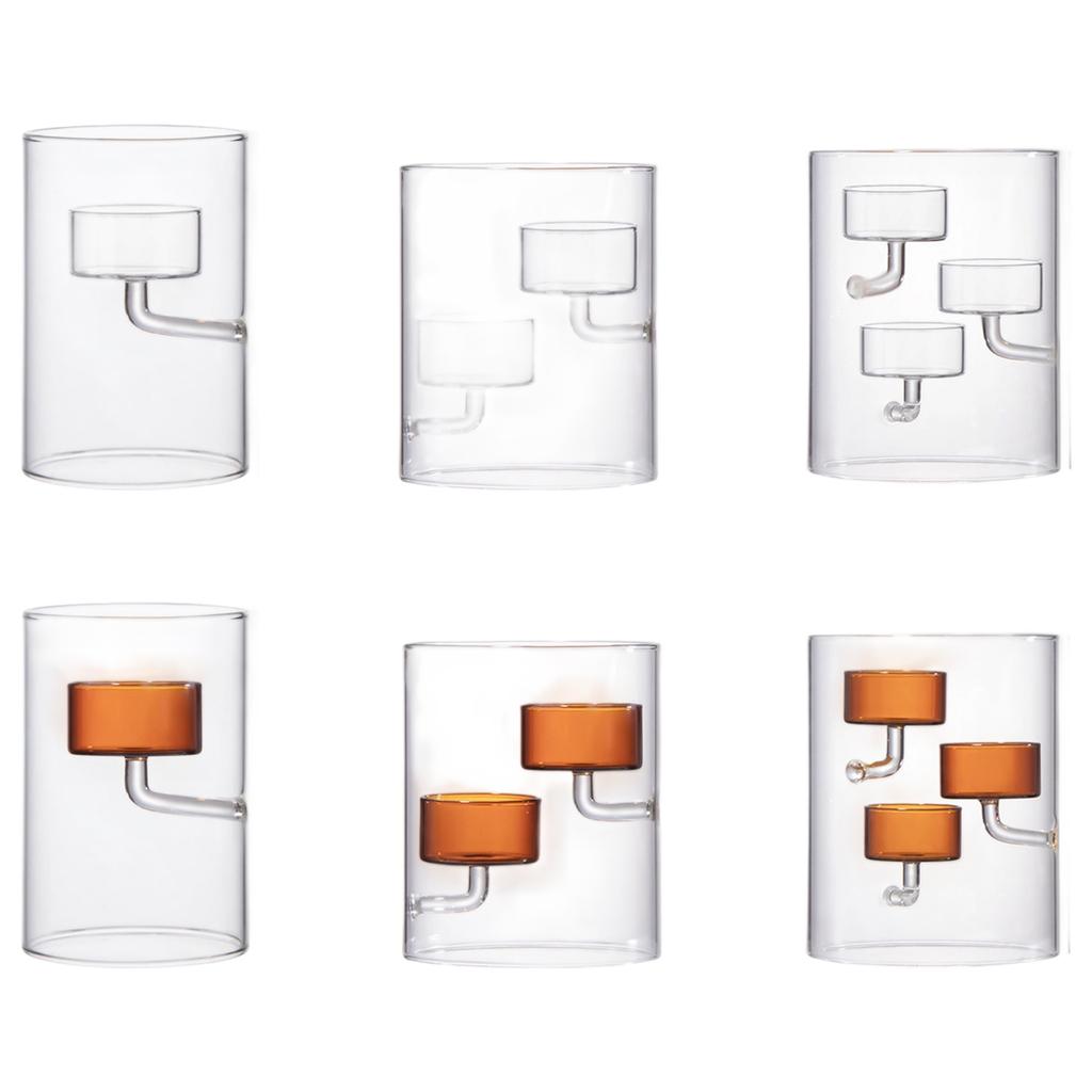 Cylinder Glass Candle Holder Tealight Stand With Windproof Design For Wedding Centerpieces Home Decors Tabletop Art