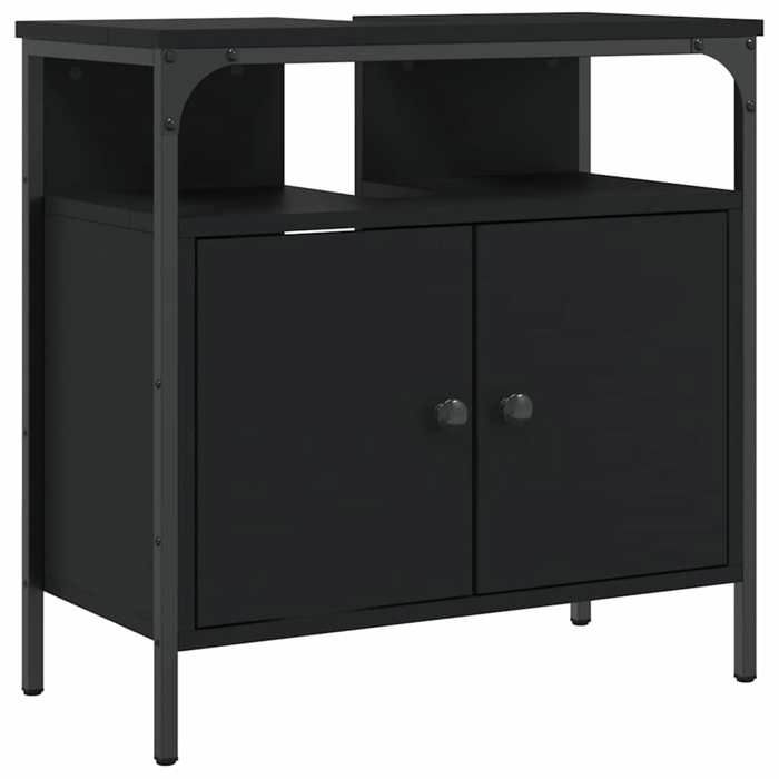 VidaXL Armoire Lavabo de Salle de Bain, Placard sous Vasque avec Porte, Meuble de Rangement, Organisateur de Toilette 842436
