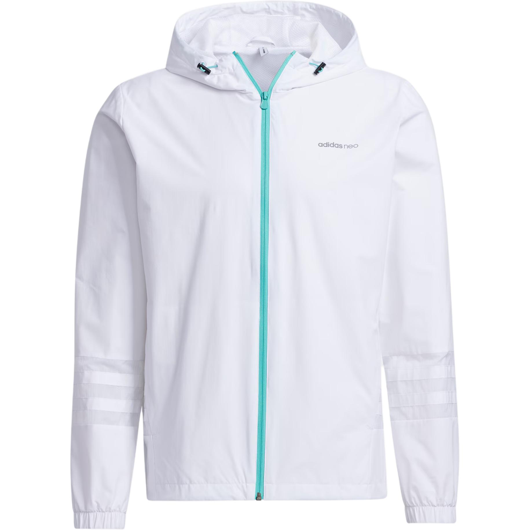 Adidas Neo Облегающая куртка с капюшоном на молнии Мужская Куртка Белая GR6927 M