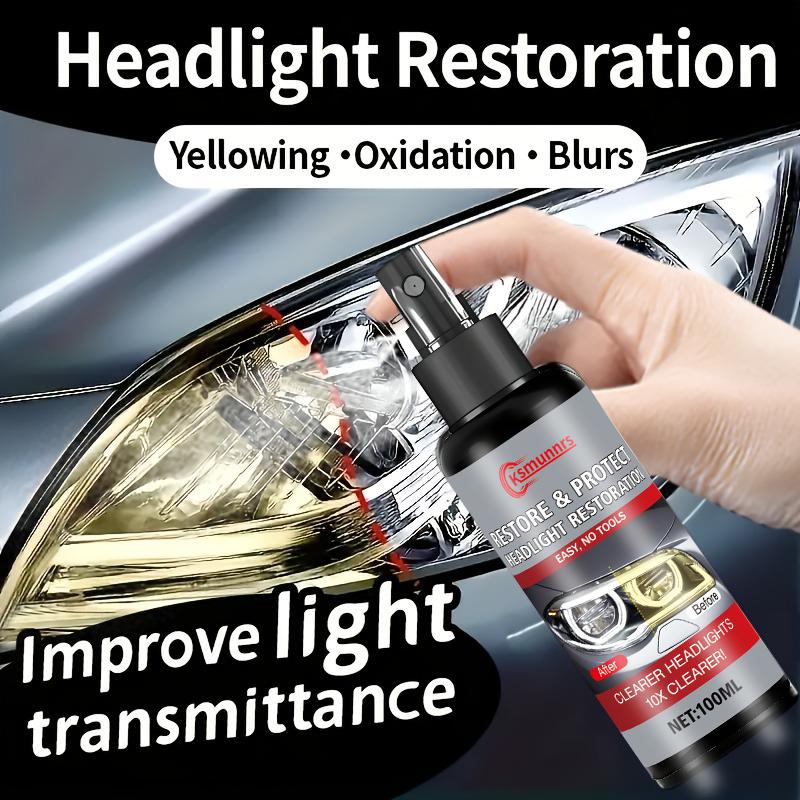 100ML Ceramic Headlight Repair Spray | Premium Automotive Tools - Removes yellowing and oxidation, restores clarity, and provide