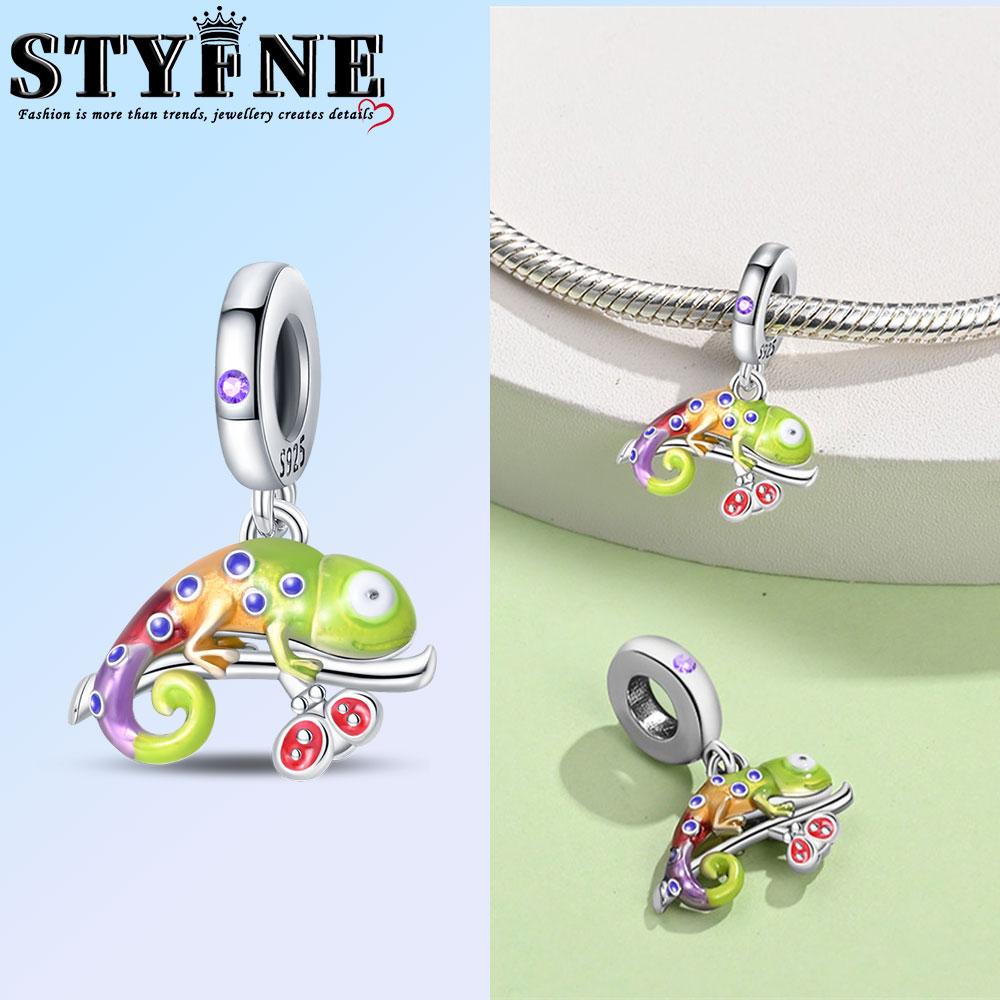 Copper Luminous Charm Green Firefly Chameleon Dragon Balls Suitable For Original Bracelet Diy Gifts Beautiful Jewelry