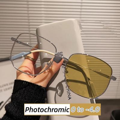 Luxusní fotochromatické sluneční brýle Brýle na krátkozrakost Dámské Brýle proti modrému světlu Vintage Měnící barvu Dioptrické brýle